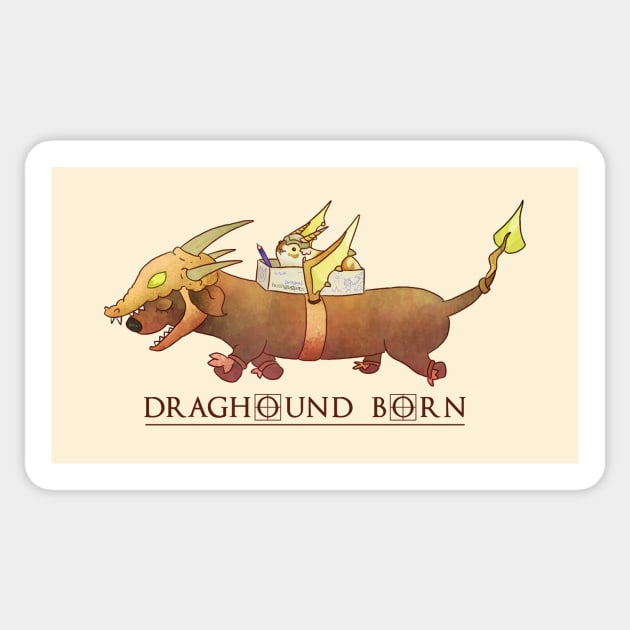 Draghound Born Sticker by Unihorse